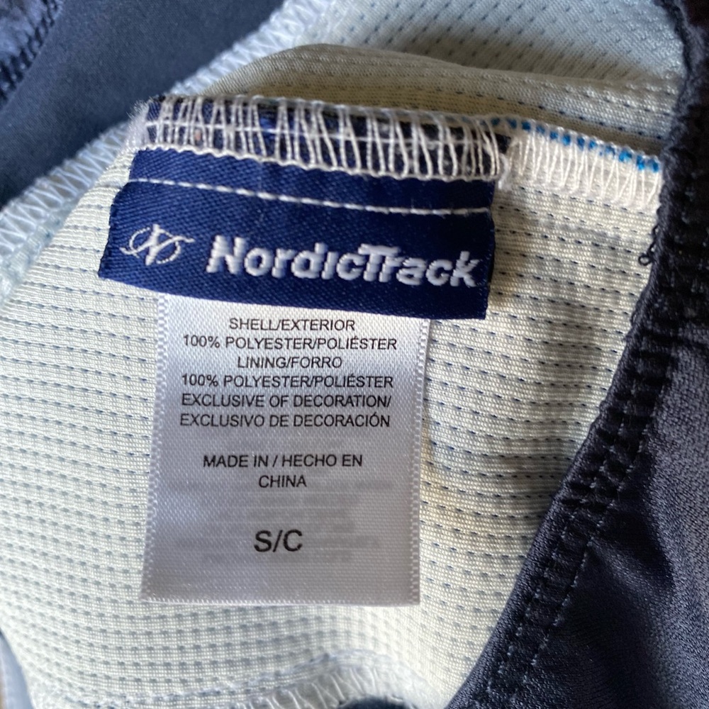 Nordic Track - Mens navy/light blue athletic shorts, Size: S - Picture 5 of 7